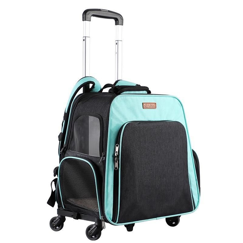 Mesh Ventilation Outdoor Pet Backpack Anti Scratch Nylon Net Pet Trolley Case