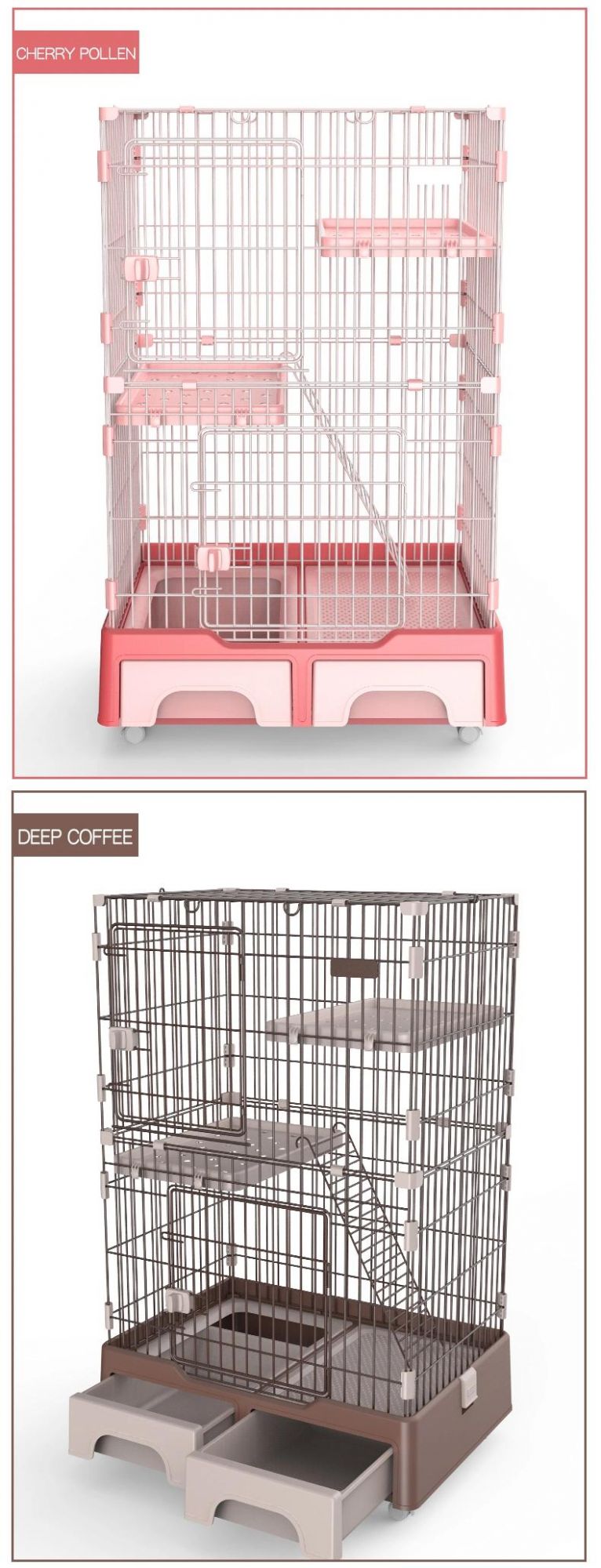 Customize OEM ODM Folding Cat Cage Layer Metal Dog Cat Cages Crate