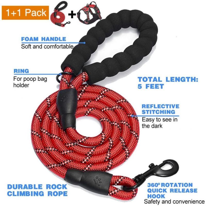 No-Pull Pet Harness with a Matching Dog Leash