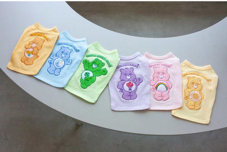 Newest Candy Color Lovely Bear T-Shirt Dog Vest Cloth for Small Medium Large Dogs Clothes