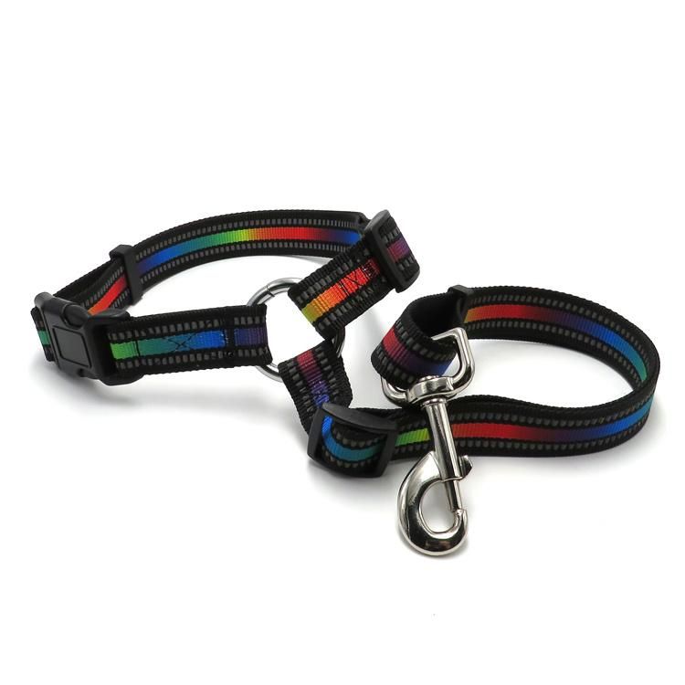 Nylon Soft Padded Dog Collar Custom Reflective Strap Pet Collars and Leashes Set