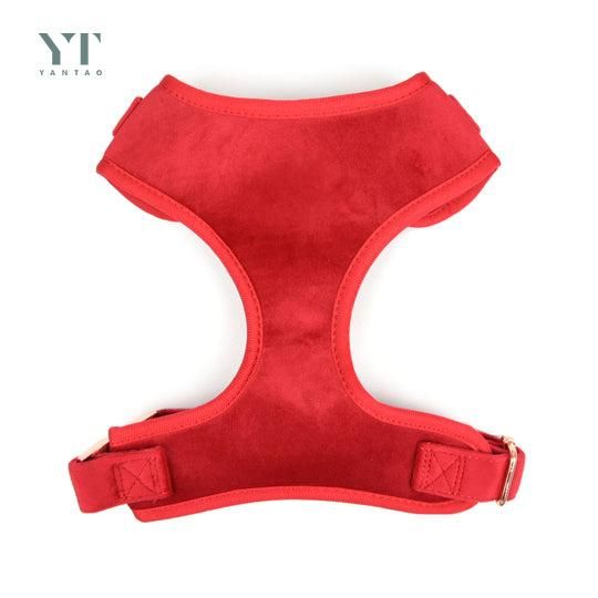 Customization Dog Harness Custom Velvet Pet Dog Chest Harness Adjustable Collar and Leash Dog Accessories