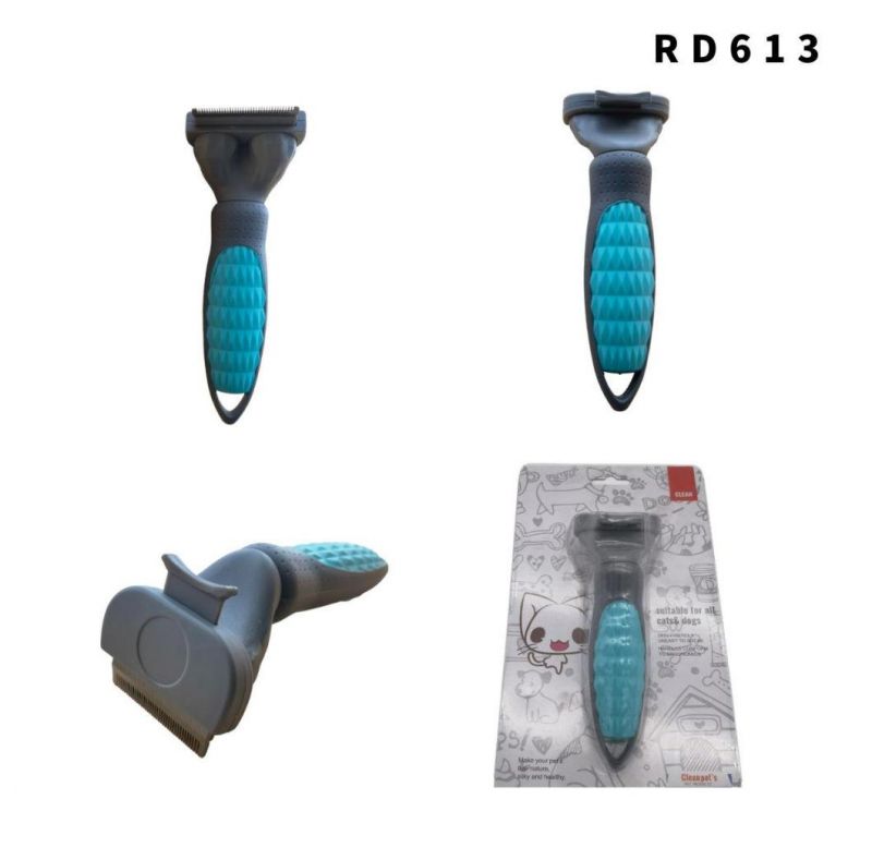 Petto Convenient Self Cleaning Automatically Dog Cat Slicker Brush Remove Dog Hairs Pet Grooming Brush Blue-S