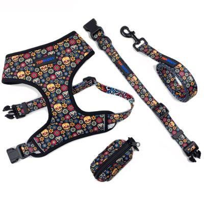 Hot Sale Custom Pattern Super Comfort Neck Adjustable Dog Harness