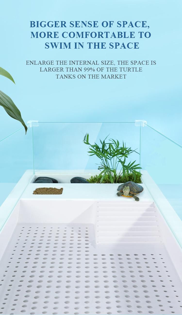 Yee Factory Wholesale Tank Pet Products Detachable Split Turtle Tank