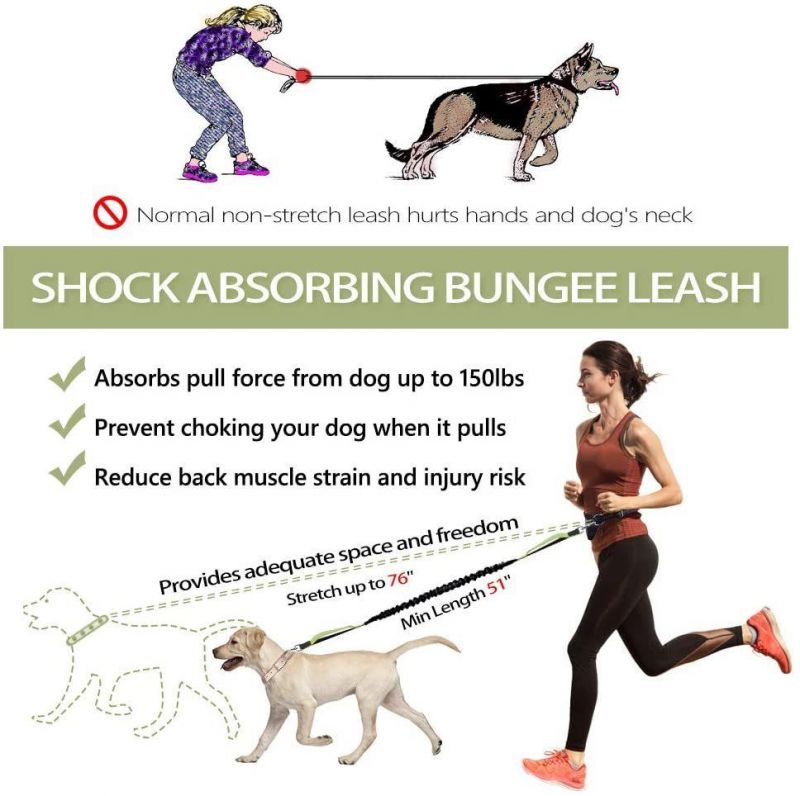 Hands Free Dog Leash for Running Walking Jogging Training Hiking