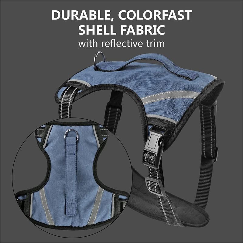 No Pull Reflective Adjustable Soft Padded Dog Harness No-Choke Pet Oxford Vest with Easy Control Handle