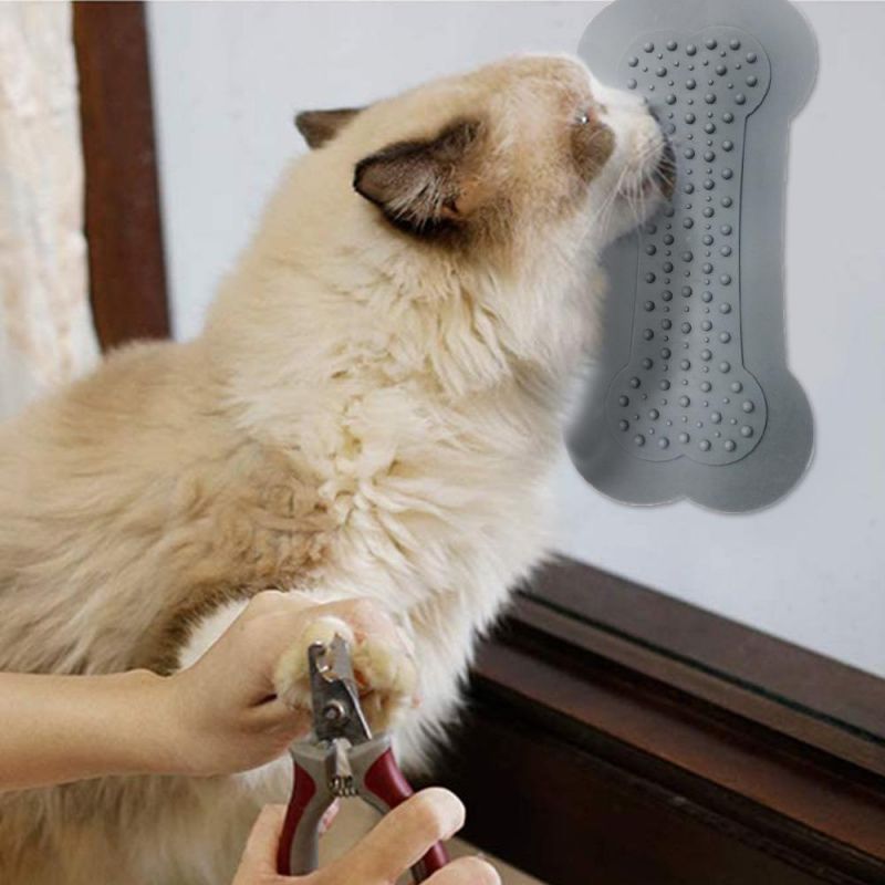 Silicone Pet Lick Pad Dogs Slow Food Feeder Lick Mat with Suction Cups for Dog Bathing Grooming Cute Pets Bath Products
