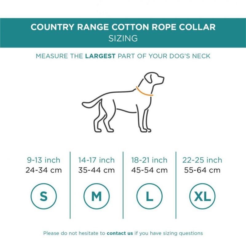 Braided Cotton and Leather Finish Dog Rope Collar