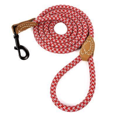 Nylon Stitching Top Leather Knot for Durability Dog Leash