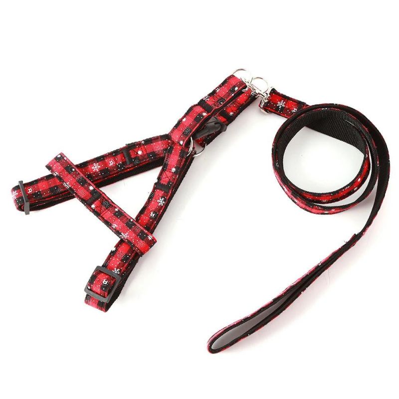 Customized Soft Triangle Pet Vest Adjustable Reversible Designer Solid Color Dog Harness Leash Collar Set