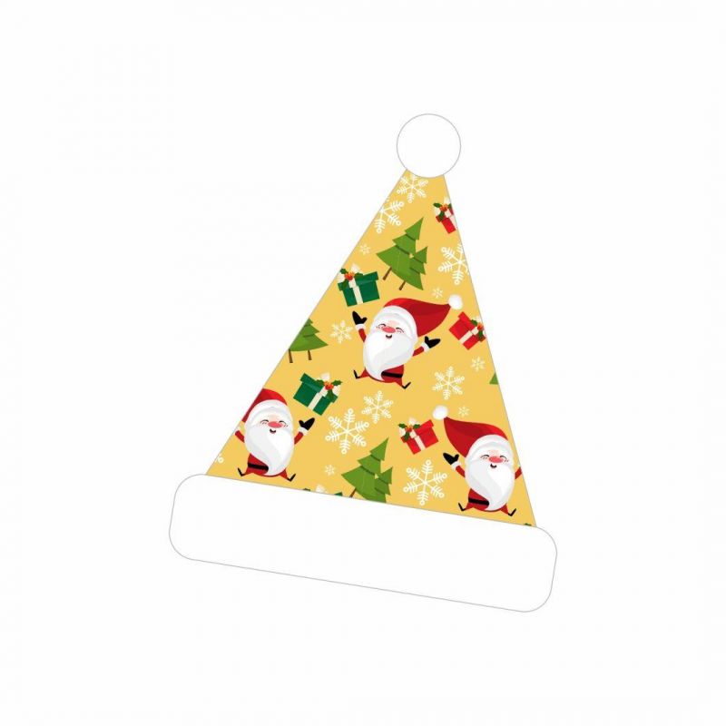 Custom Logo Adjustable Outdoor Christmas Santa Hat Pet Accessories Dog Hat