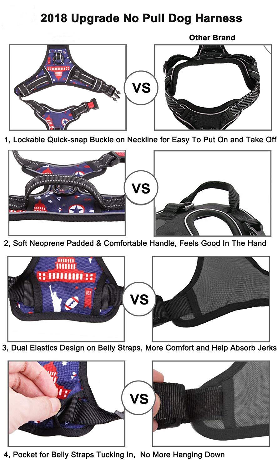 More Convenient Cool-Looking Harness Unique Colors 5 Stars From Dog Owners