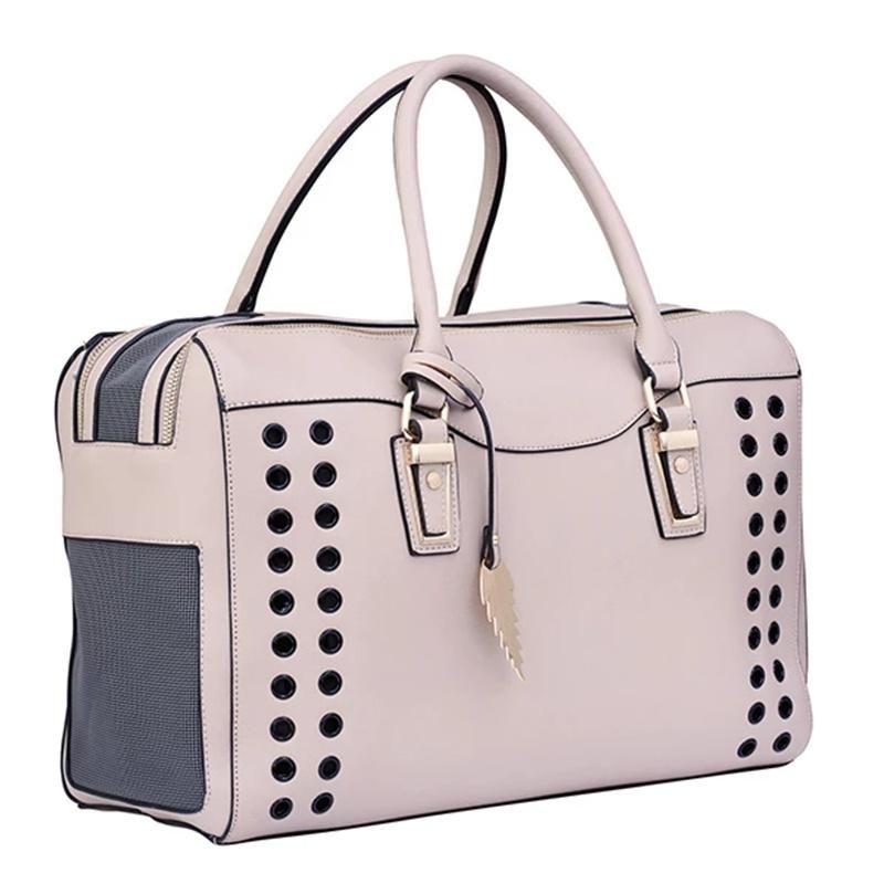 Eco Friendly Vegan Leather Big Space Breathable Export Pet Carrier