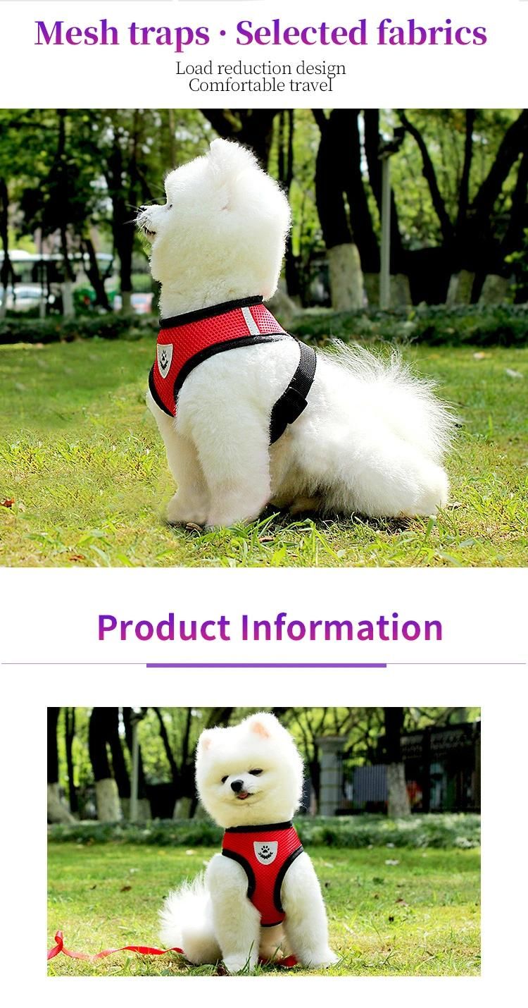 Pet Accessories Print Reflective Reversible Quick Release Padded Polyester Pattern Dog Harness Set/OEM/ODM Personalized