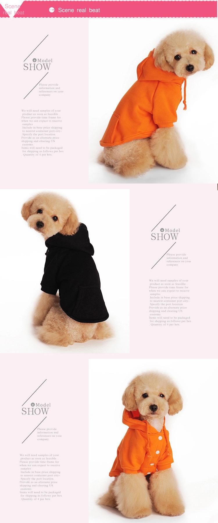 Hot Sell Fashion Pet Clothes and Accessories Dog Jacket Clothes Hoodie Coat Clothes