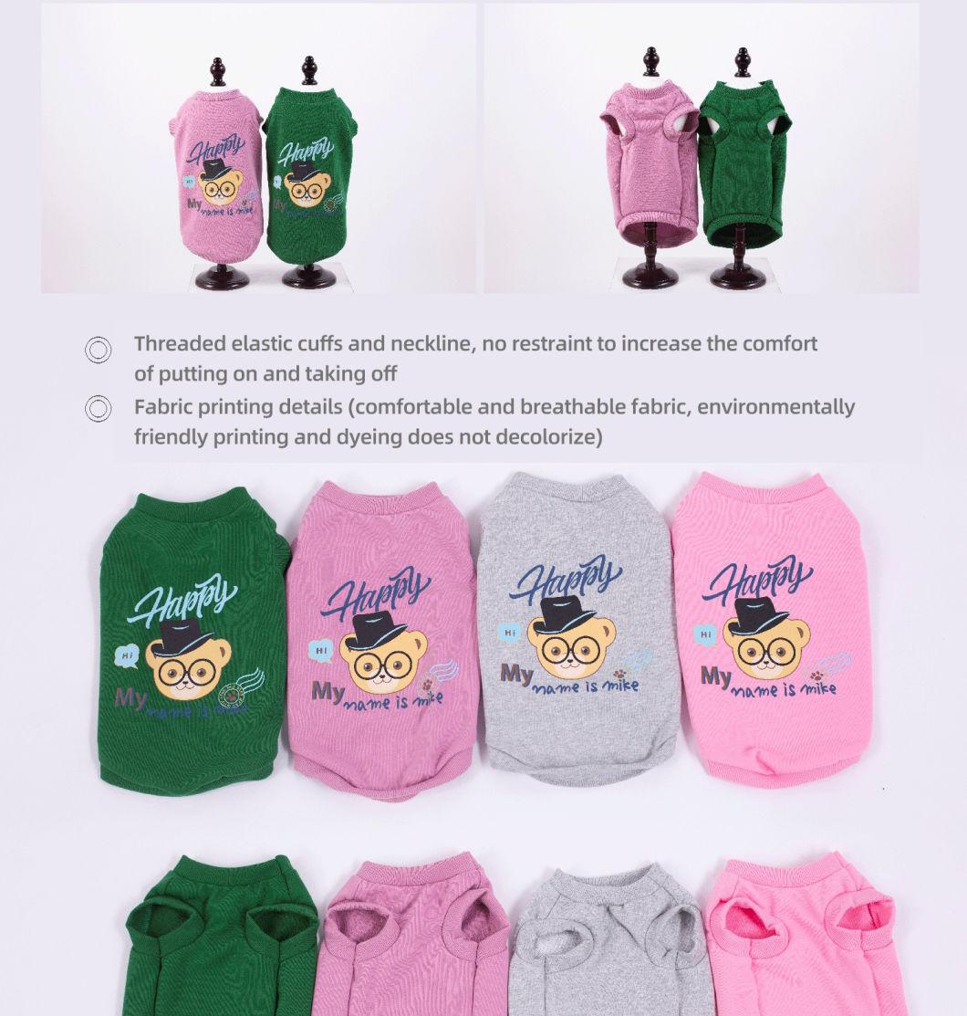 Luxury Cheap Cartoon Funny Dog Shirts Cat Vest Summer Puppy Clothing Pet Dog Clothes