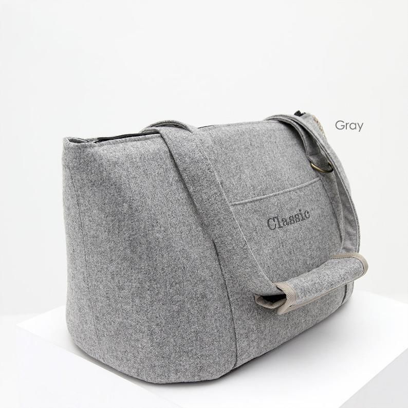 Small Eco Friendly Fake Wool Material Animal Outdoor Activity Walking Portable Pet Bag