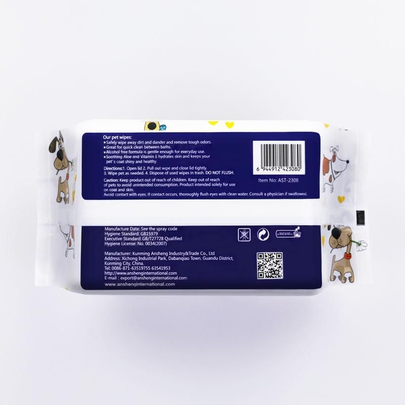 Custom Accepted Pets Cleaning Wet Wipes for Dog and Cat′s Tear Strains Hair Claw