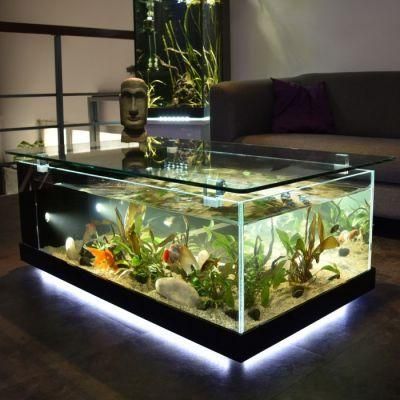 Feature Furniture Glass Fish Tank for Home Decorative Table Aquarium