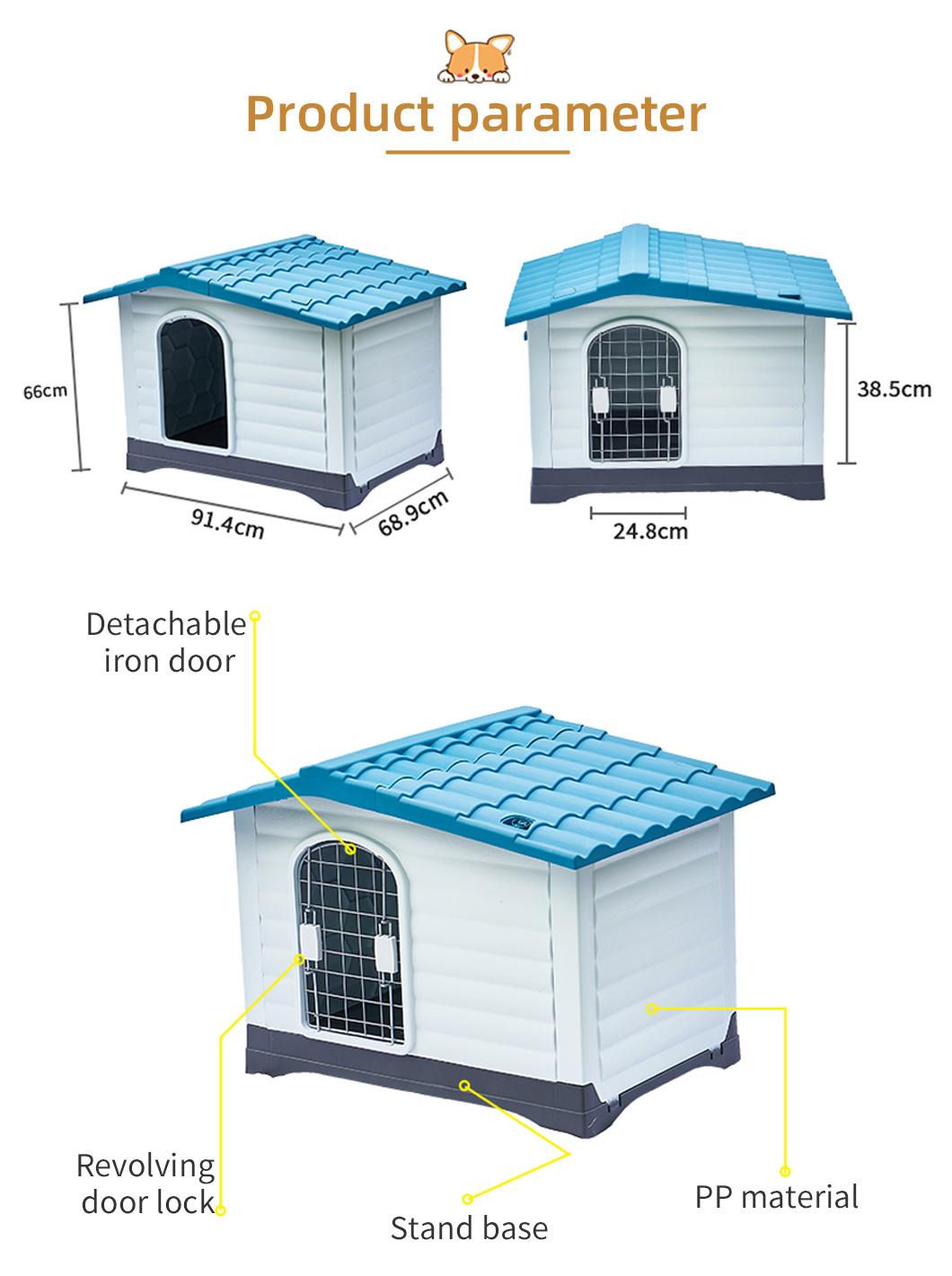 Double Door Plastic Dog Kennel for Schnauzer