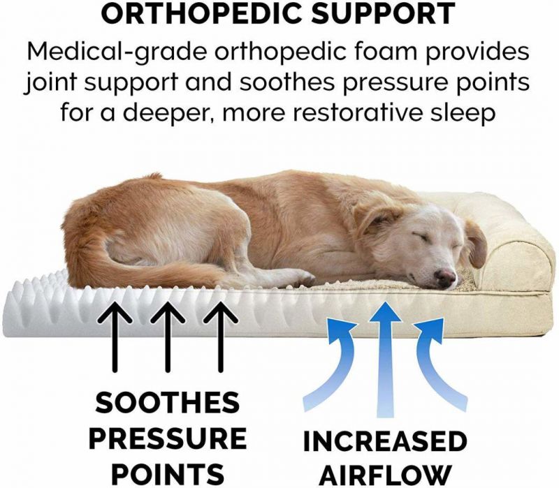 Luxury Waterproof Sofa Style Dog Beds with Self-Warming Orthopedic Foam Base