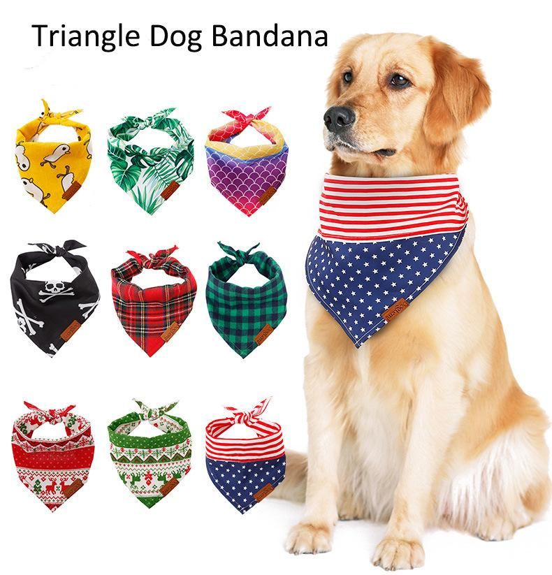 Wholesale Fashion Dog Bandana for Pet Triangle Dog Bandana Dog Neckerchief