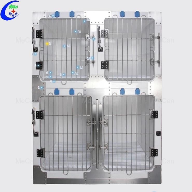 Veterinary Stainless Steel Fiberglass Modular Cage