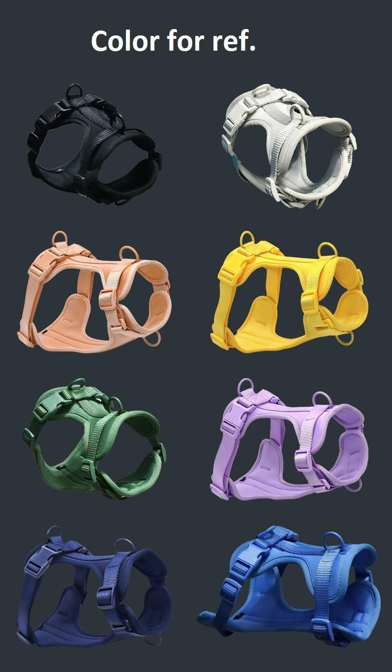 2022 New Cushion Lightweight Pet Dog Safety Big Dog Harness Adjustable Soft Padded Air Layer Dog Harness