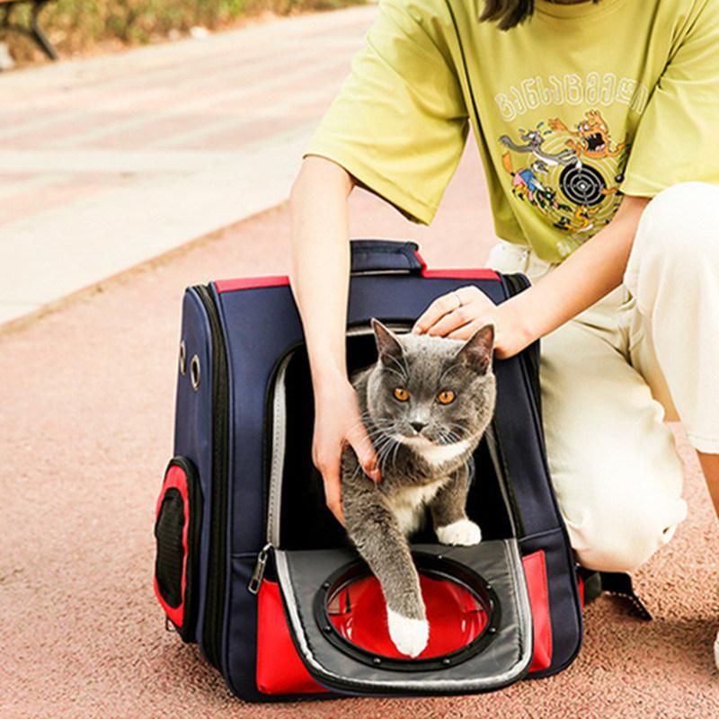 Breathable Cat Dog Food Backpack Pet Space Capsule Storage Bag