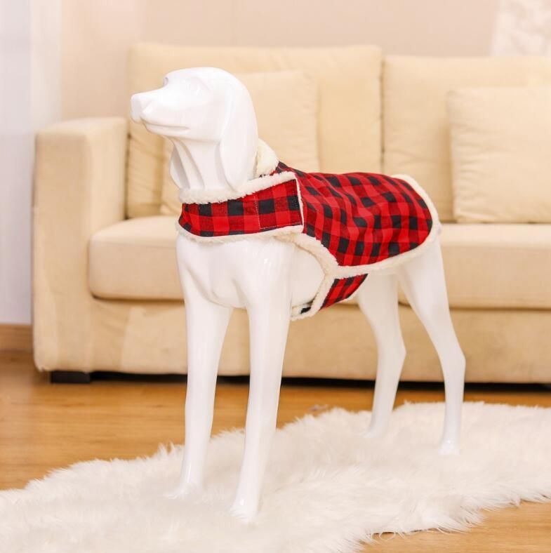 Fleece Plaid Soft Warm Dog Coat with Fast Delivery