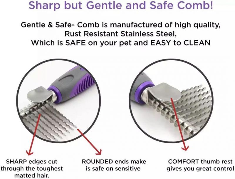 Cat Dog Stainless Steel Grooming Comb Dog Brush