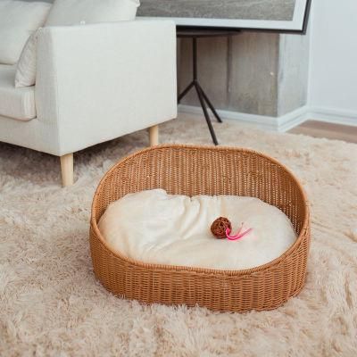 Bamboo Weaving Cute Pet Indoor Bed