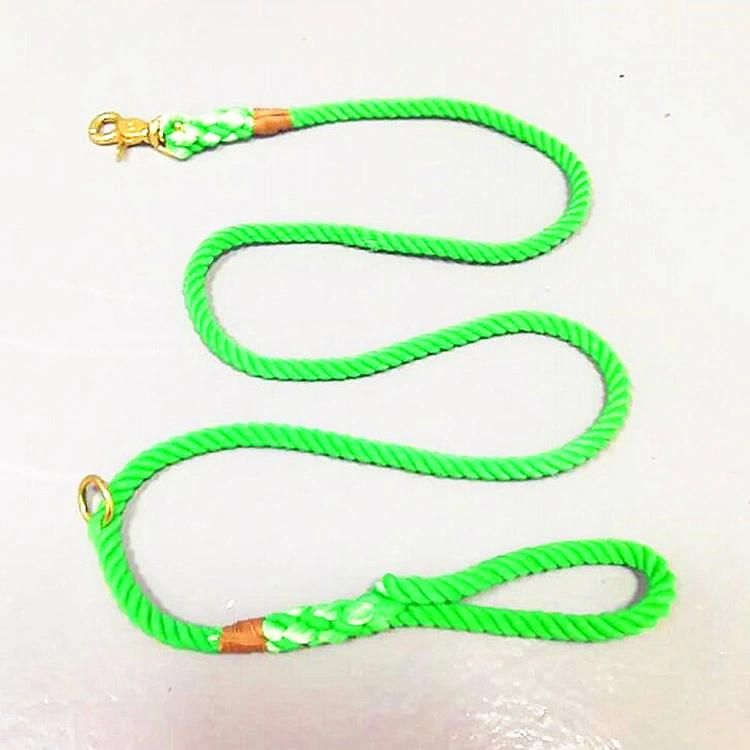 100% Cotton Made Double Metal Buckle Big Dog Leash for Running