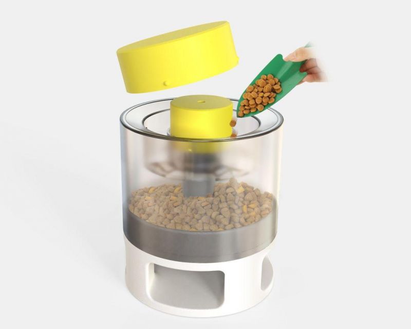 The Dog Interactive Puzzle Toy Button Touches The Slow Feeder