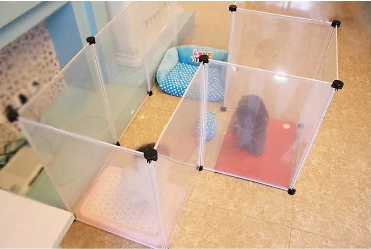 Transparent Foldable Waterproof Pet Fence Cage Pet Dog Playpen Rabbit Playpen