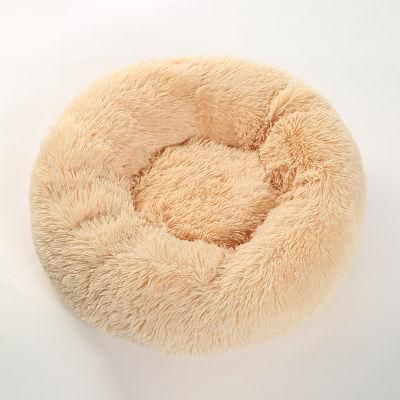 Custom Round Cat Bed Fluffy Pet Bed for Cat Sofa Bed Eco Friendly