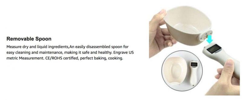 820g/1g Precise Digital Kitchen Scale Spoon Pet Food Scoop with LED Display