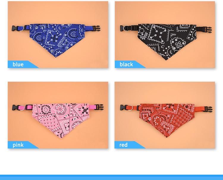 Wholesale Soft 100% Cotton Double Layer Printed Dog Bandana