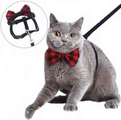 Cute Cat Harness with Removable Bowtie