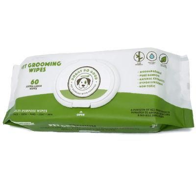 Biokleen Eco Friendly Dog Cleaning Soft Organic Sanitary Wipes Eco Bamboo Biodegradable Organic Pet Tear Wipes