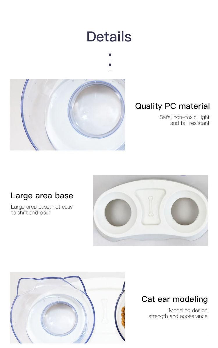 Amazon Hot Sale Dog Double Bowls Food and Water Pet Feeding Bowl