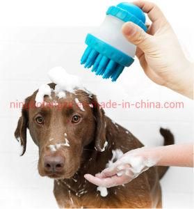 High Quality Pet Shower Brush Hair Remover Mitt Container Shampoo Wash Dog Massage Silicone Brush Pet Grooming Brush