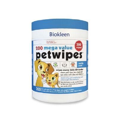 Biokleen Portable Biodegradable Pet Teeth Wipe Hypoallergenic Pet Wipes Lavender Pet Soft Pet Wipe