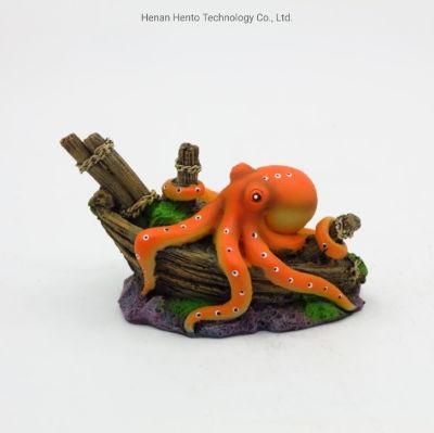 Wholesale Custom Resin Fish Tank Decorative Elastic Octopus Crafts