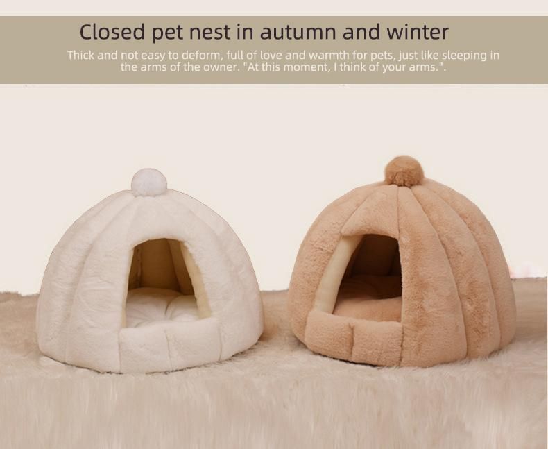Popular Customized Cute Washable Luxury Dog Bed House Pet Beds