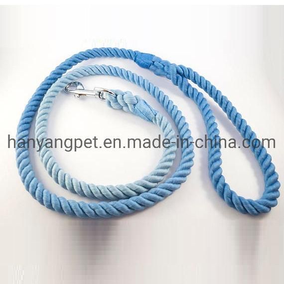 Custom High Quality Colors 100% Cotton Rope Dog Leash Rainbow Lead