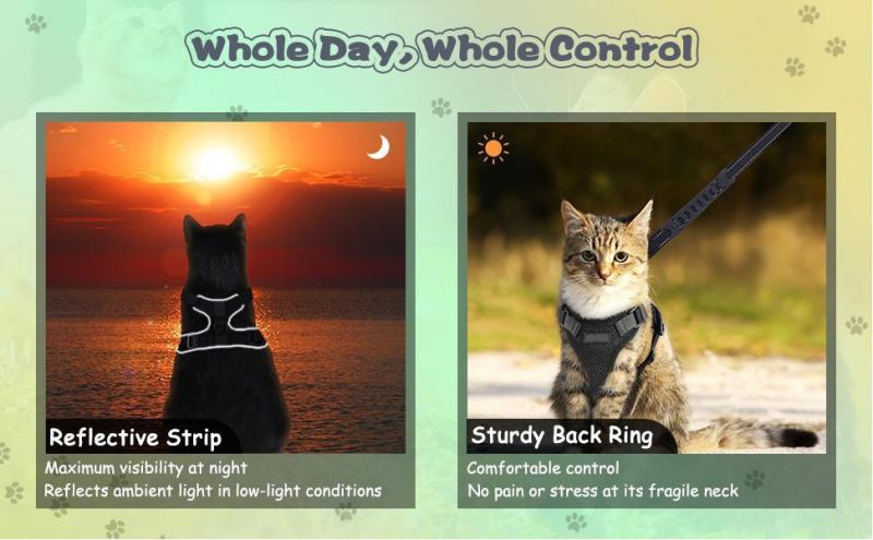 Cat Walking Jacket Kitten Collars Comfort Fit for Pet Kitten
