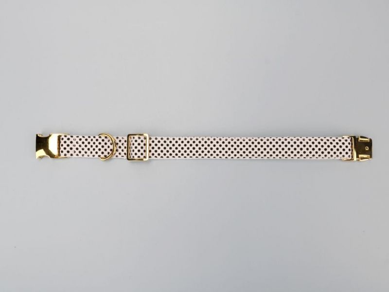 DOT Pattern Custom Dog Collar with Metal Buckle