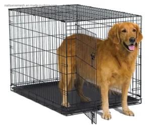 Amazon hot sale metal folding dog crate with single /double door